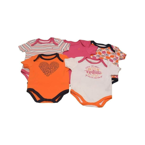 6/9 months Nautica Baby Girls' 5 Pack Bodysuits Romper sizes 0/3 3/6 